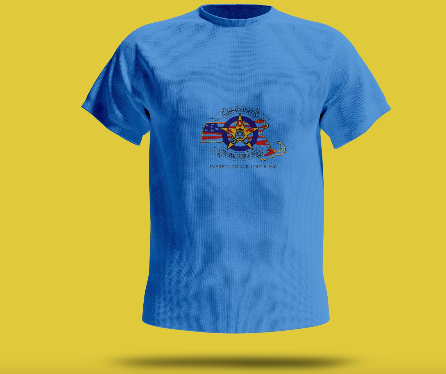 Fraternal Order of Police Everett, MA Lodge 40 Emblem Tee